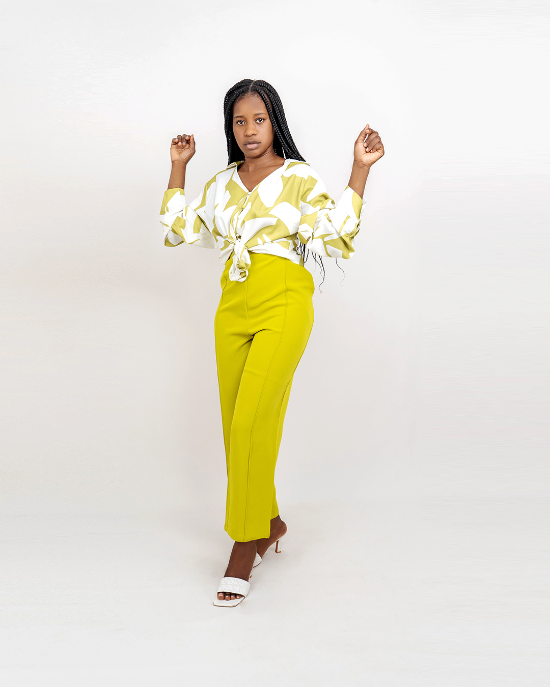 Fato de Calça com blusa estampada (TZ-3035)