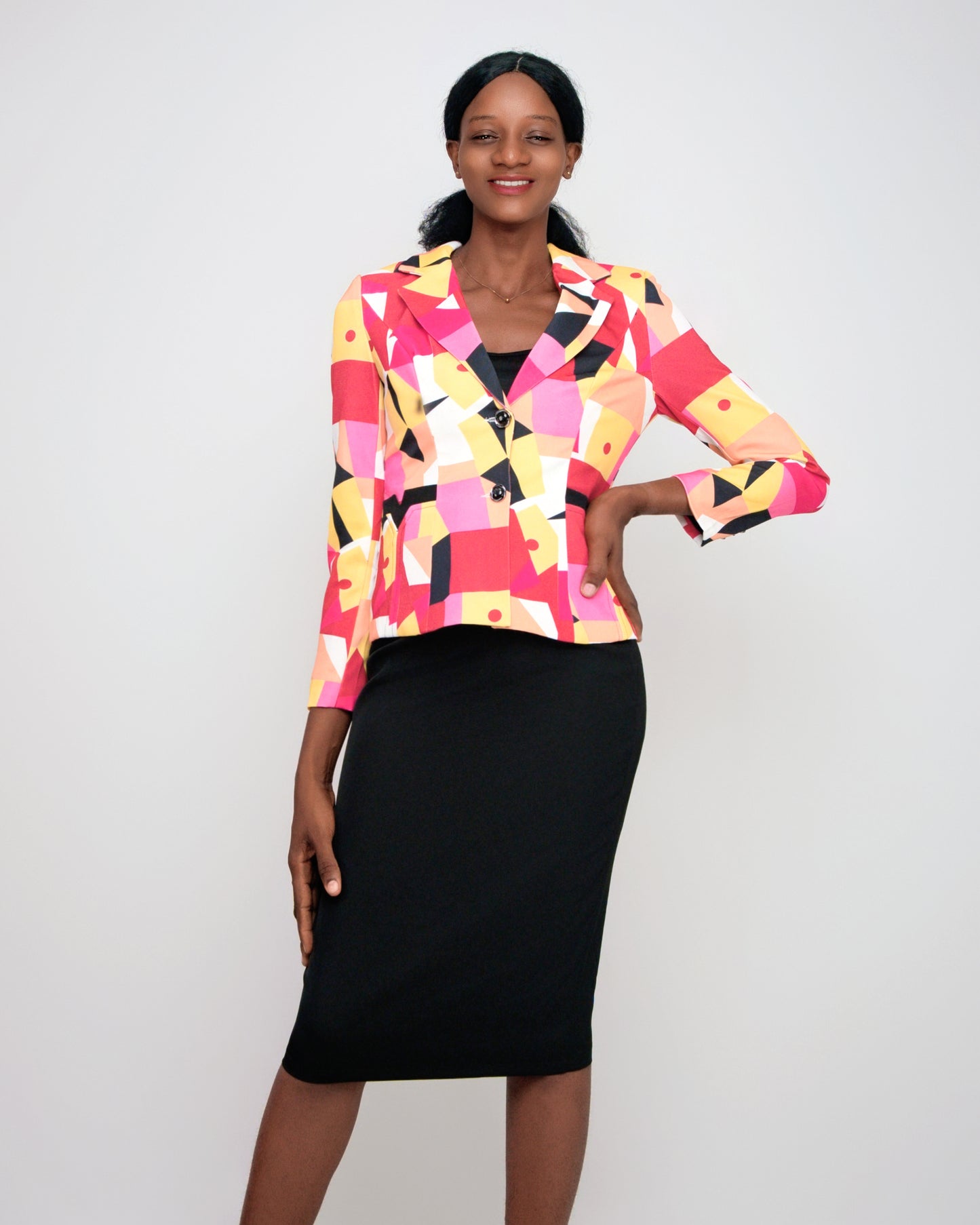 FATO SOCIAL DE SAIA E BLAIZE ESTAMPADO (B-6424)