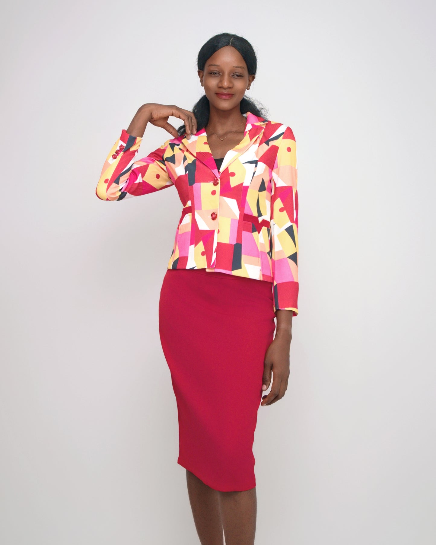 FATO SOCIAL DE SAIA E BLAIZE ESTAMPADO (B-6424)