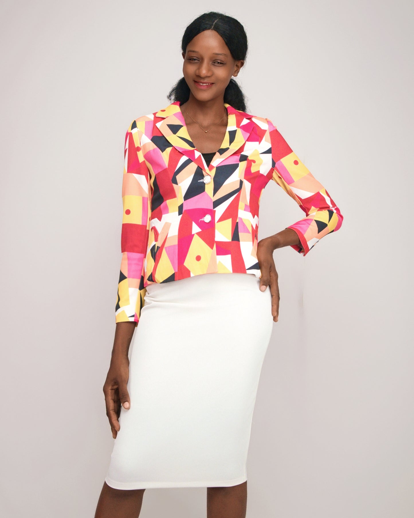 FATO SOCIAL DE SAIA E BLAIZE ESTAMPADO (B-6424)