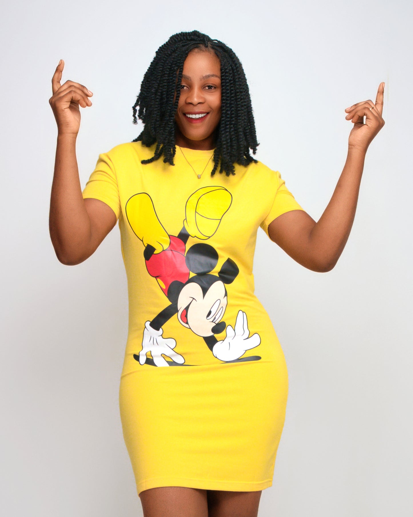 VESTIDO CURTO MODELO MICKEY MOUSE (KK35067)