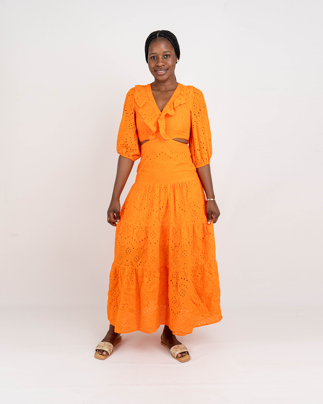Vestido Comprido com Abertura na Barriga (Q-17917A)