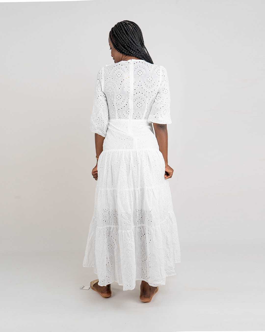 Vestido Comprido com Abertura na Barriga (Q-17917A)
