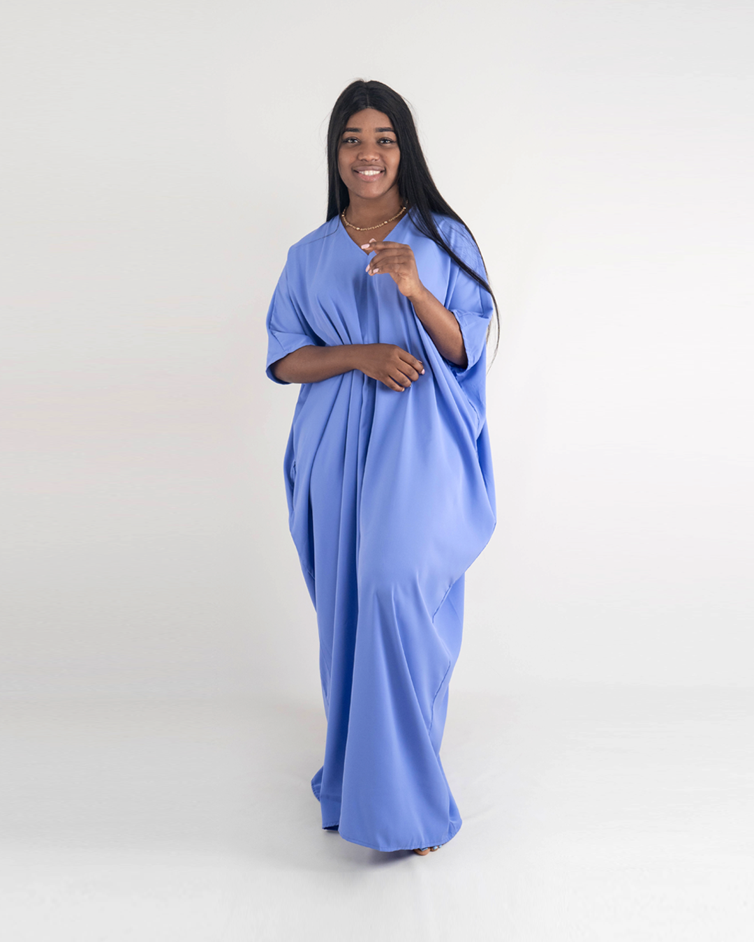 Vestido Comprido com Racha (Q-17966H)