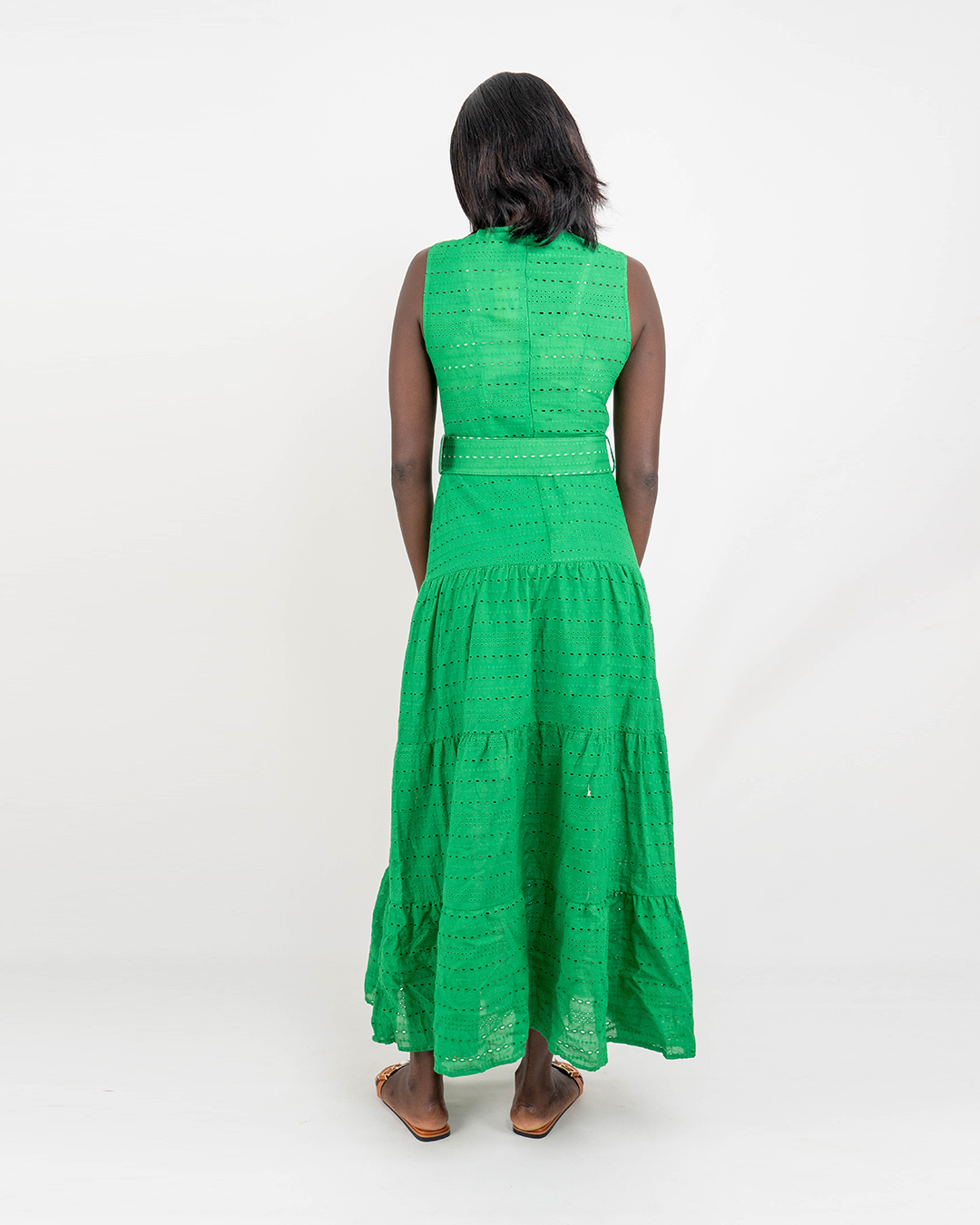 Vestido Comprido com Cinto (Q-18017A )
