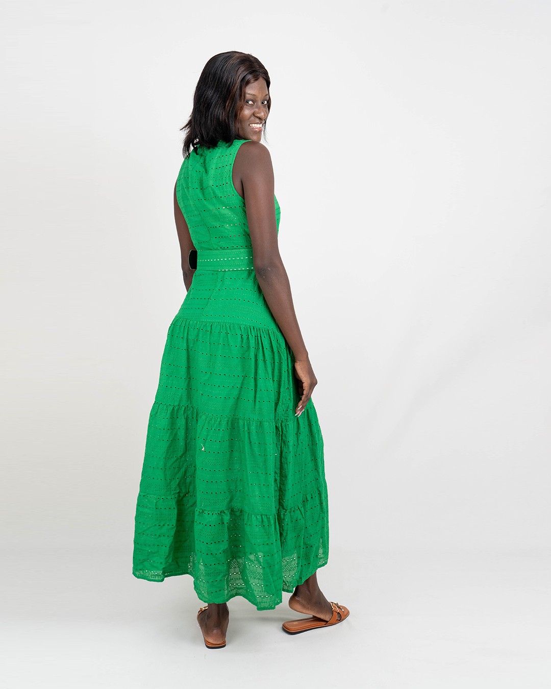 Vestido Comprido com Cinto (Q-18017A )