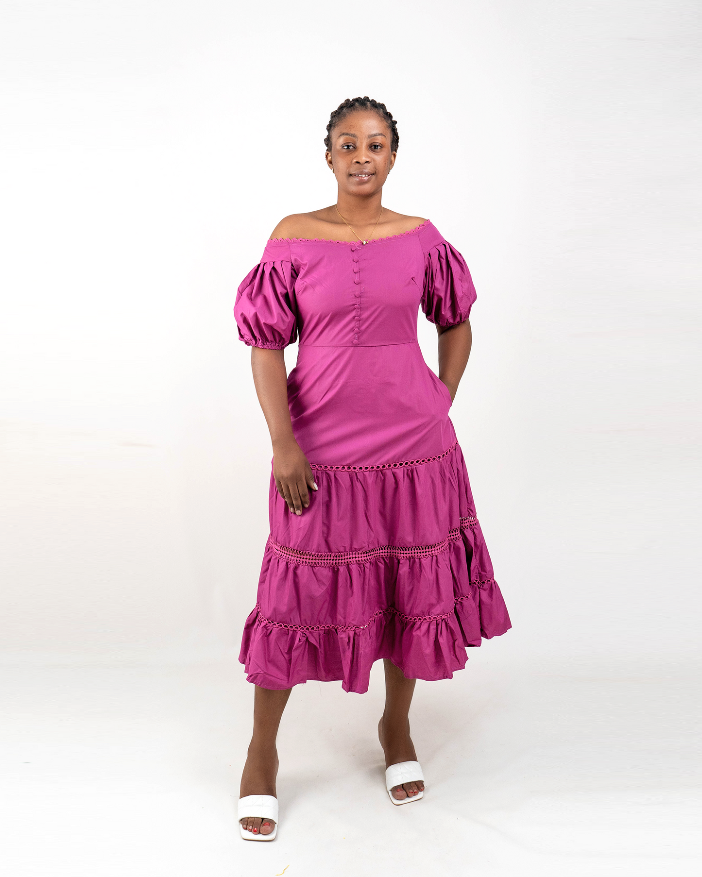VESTIDO DE MANGA CURTA (Q-18100A)