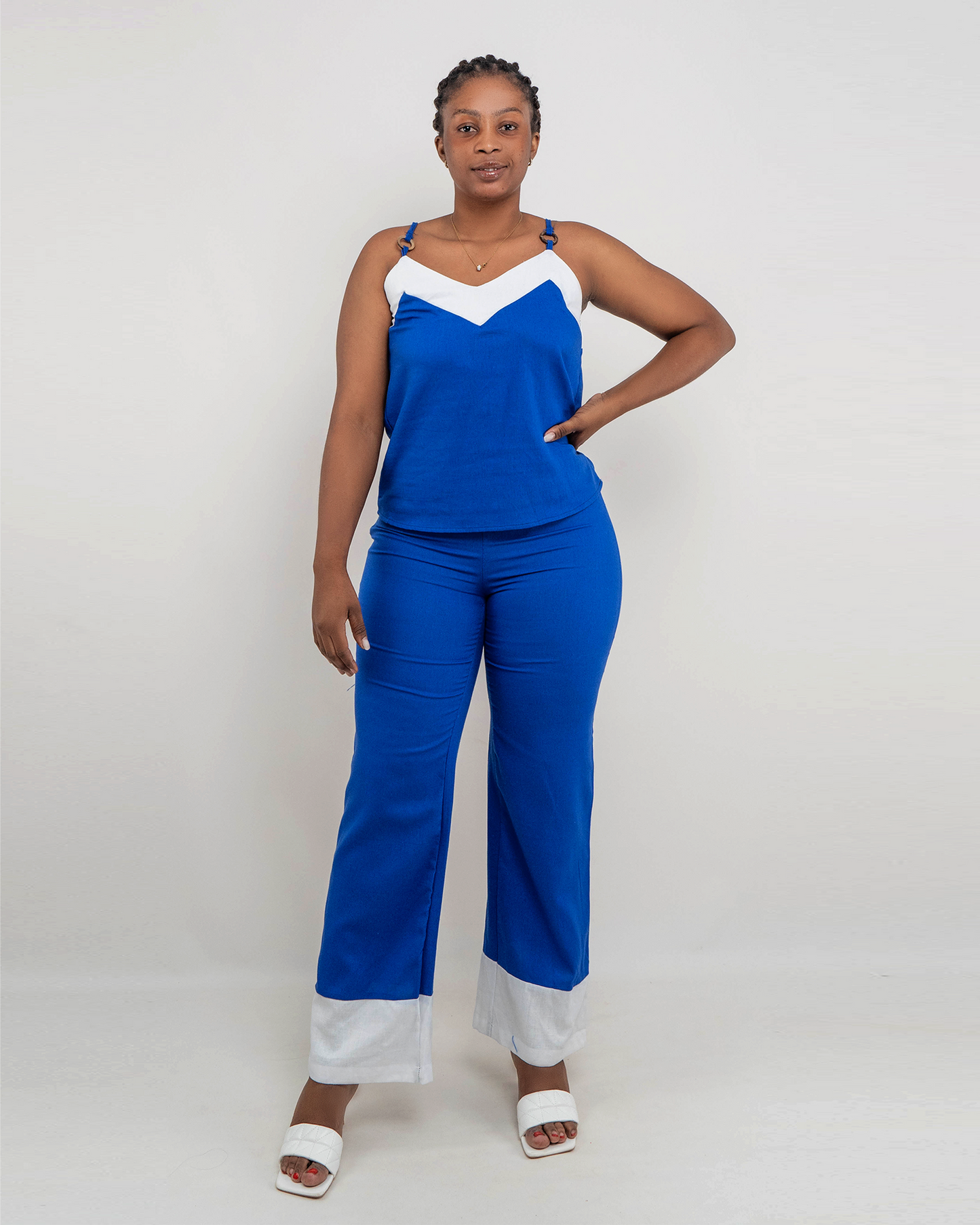 FATO DE PANTALONA COM BLUZA DE ALSA DUAS CORES (TZ-2556)