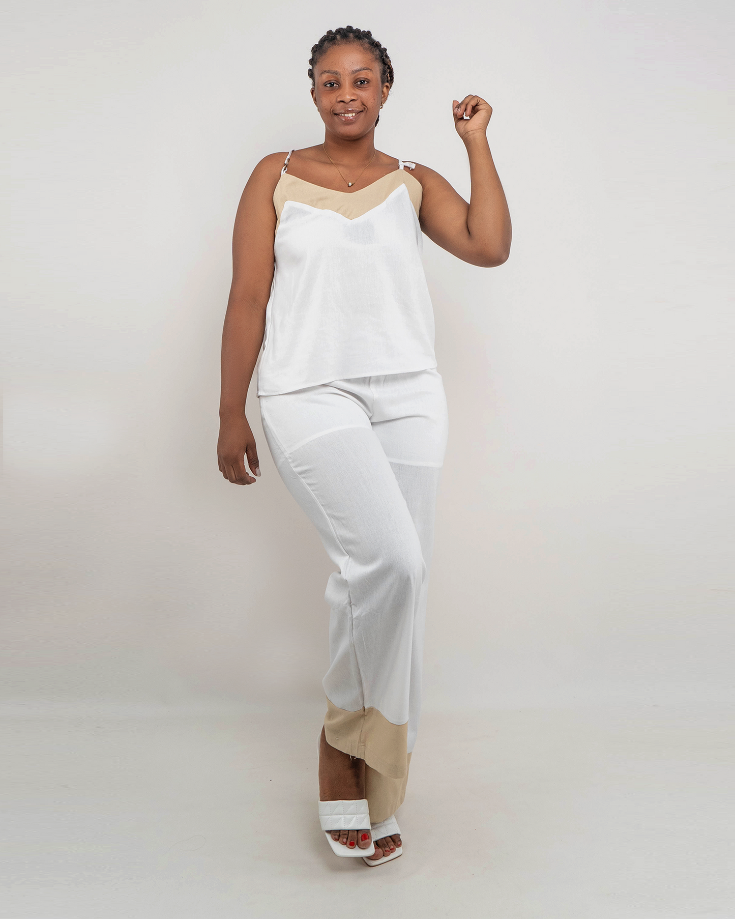 FATO DE PANTALONA COM BLUZA DE ALSA DUAS CORES (TZ-2556)