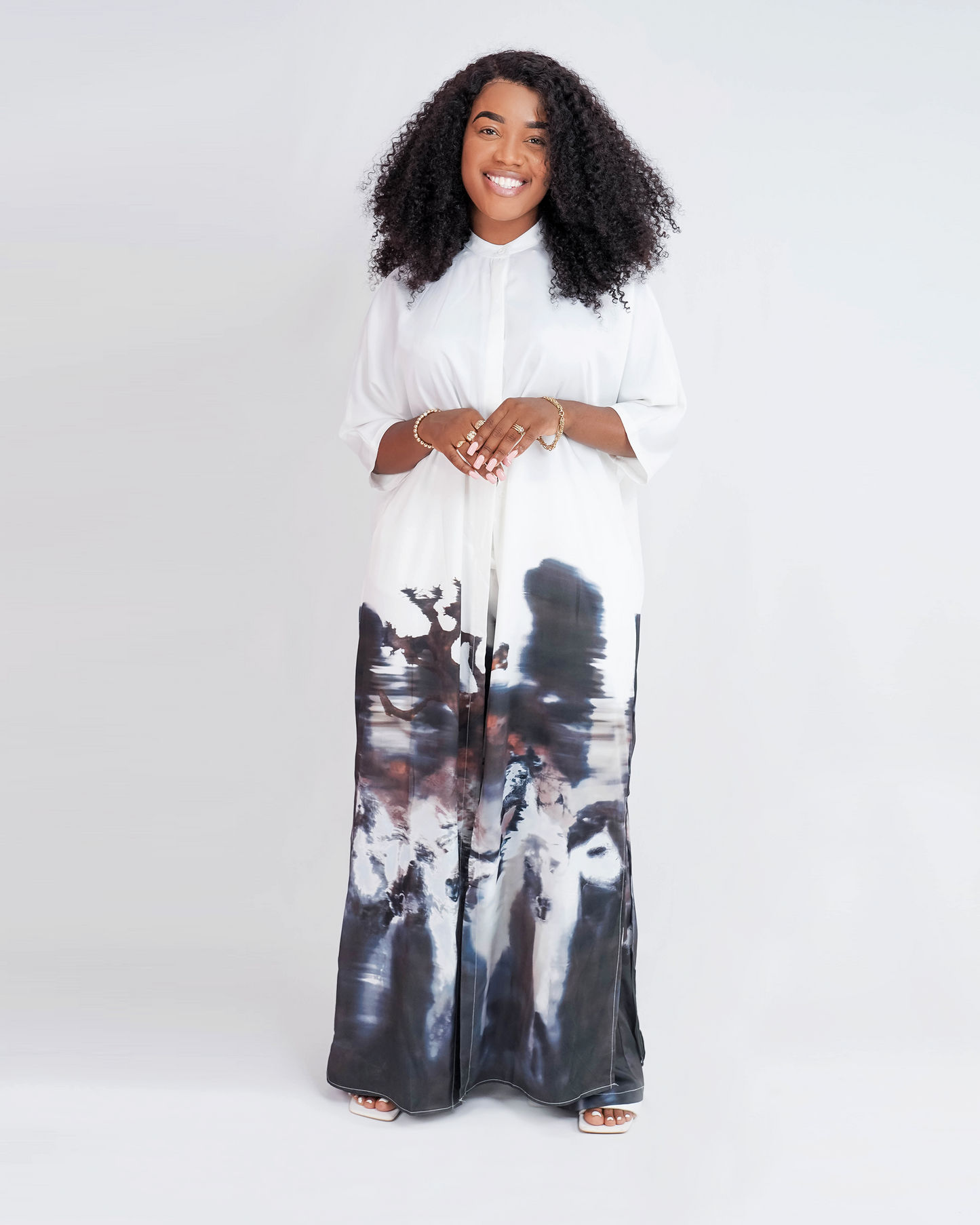 FATO DE PANTALONA E BATA ESTAMPADA (TZ-2597)