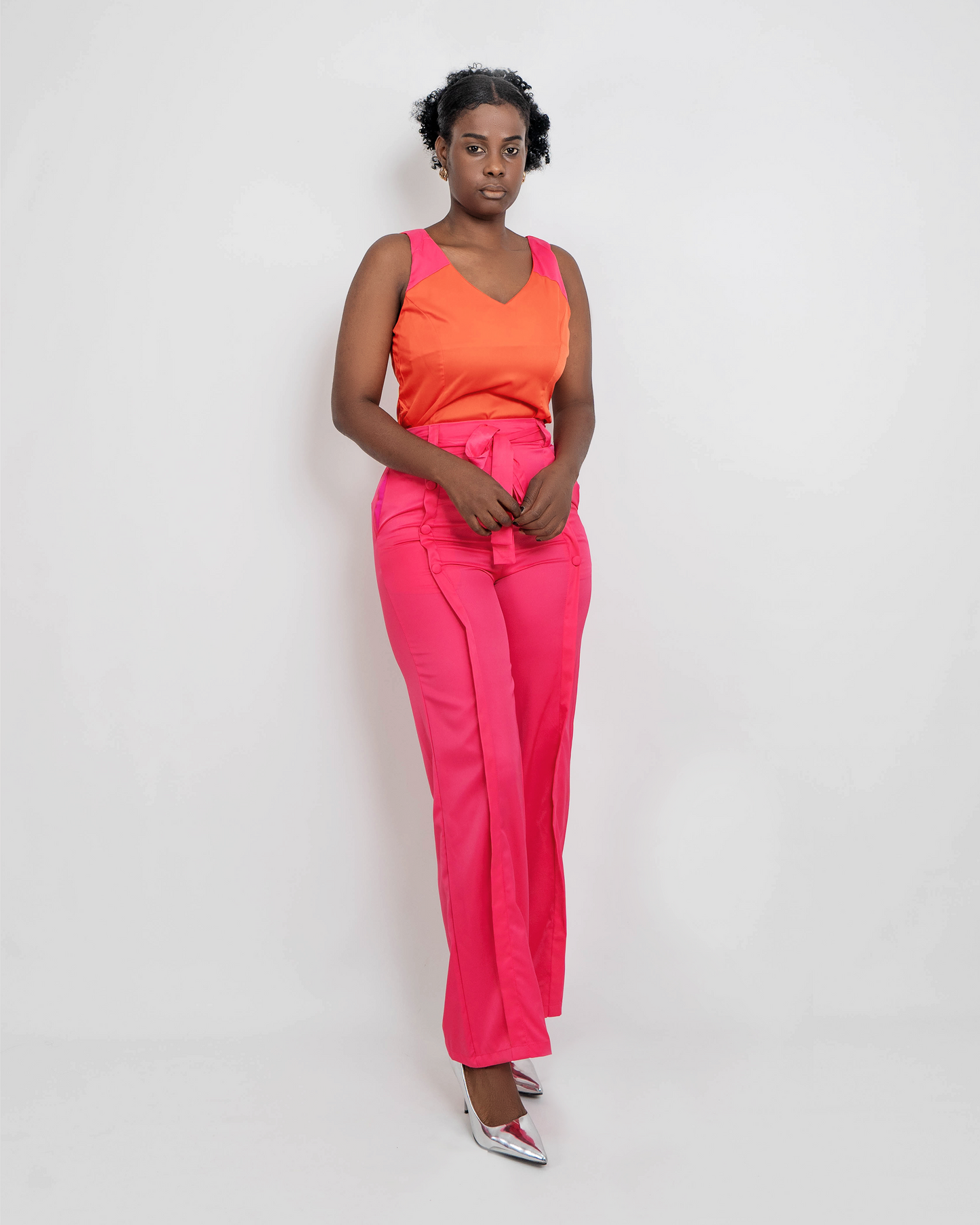FATO DE PANTALONA BLUZA DE ALSA DE DUAS CORES (TZ-2606)