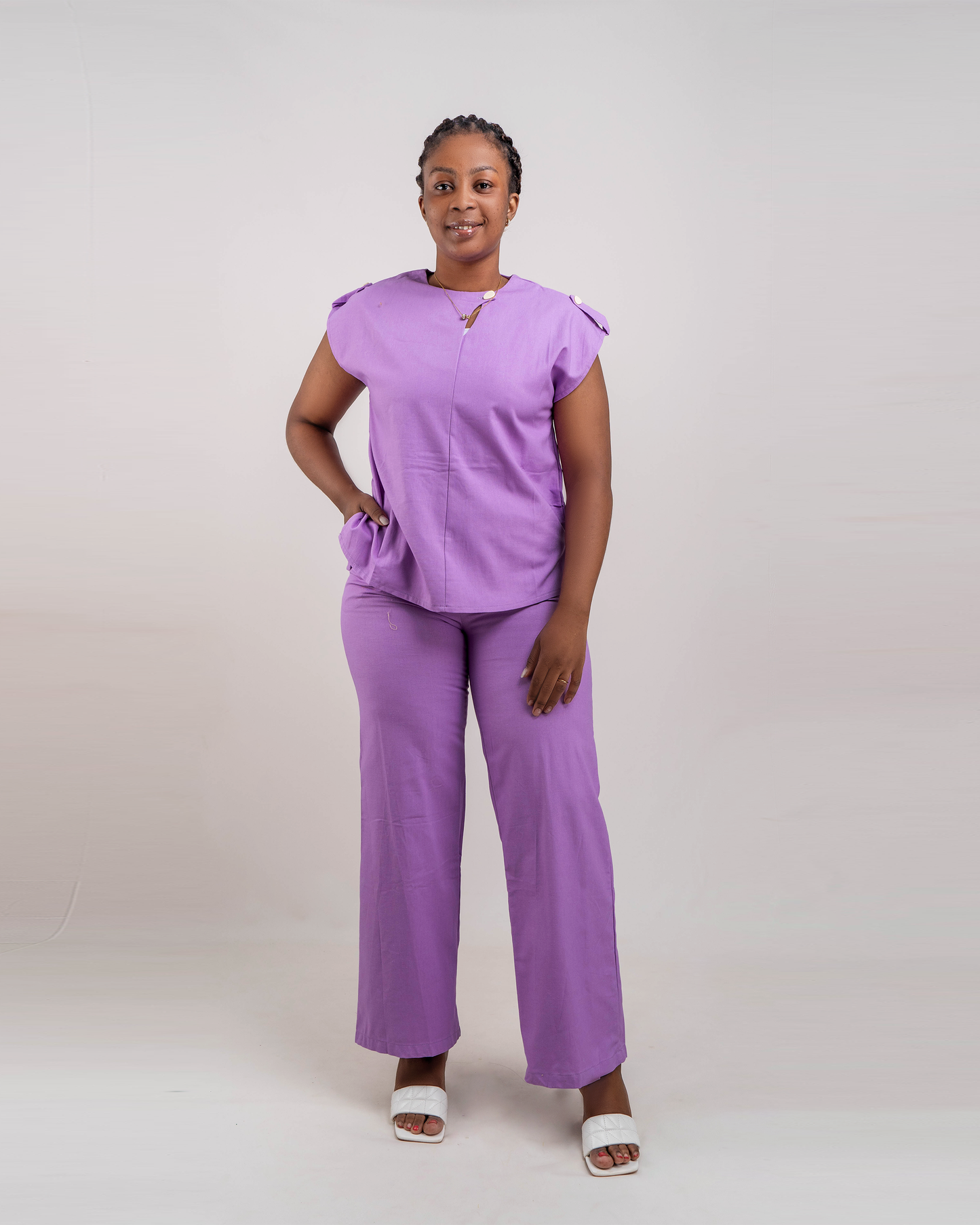 FATO DE PANTALONA COM BLUSA DE PATENTE (TZ-2618)