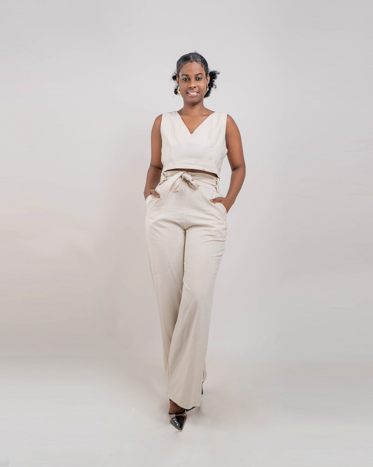 FATO DE PANTALONA COM BLUSA MANGA CAVADA (TZ-2743)