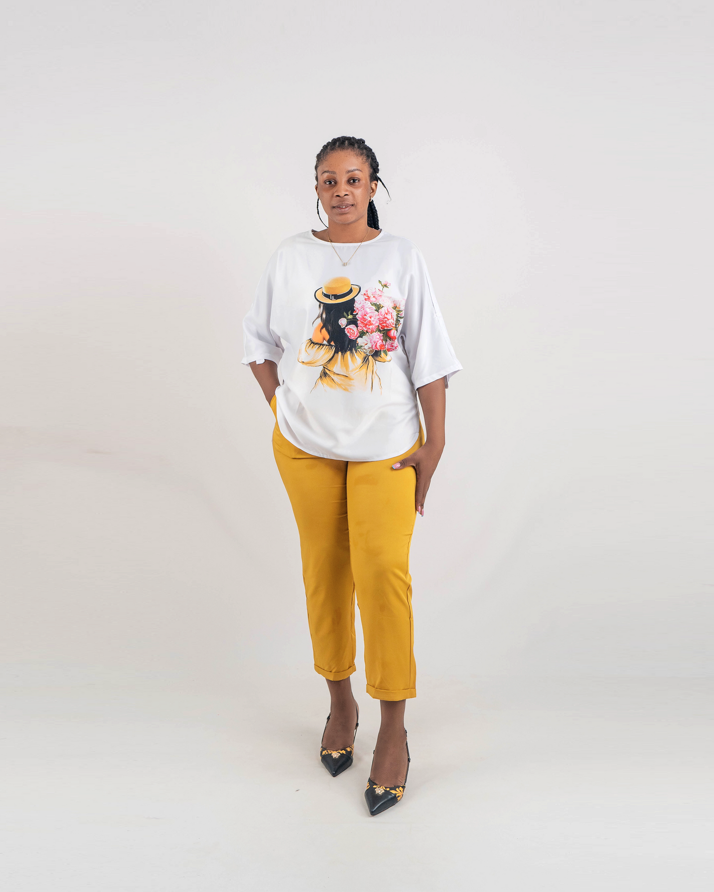 Fato de Calça com Blusa Estampada (TZ-2942)