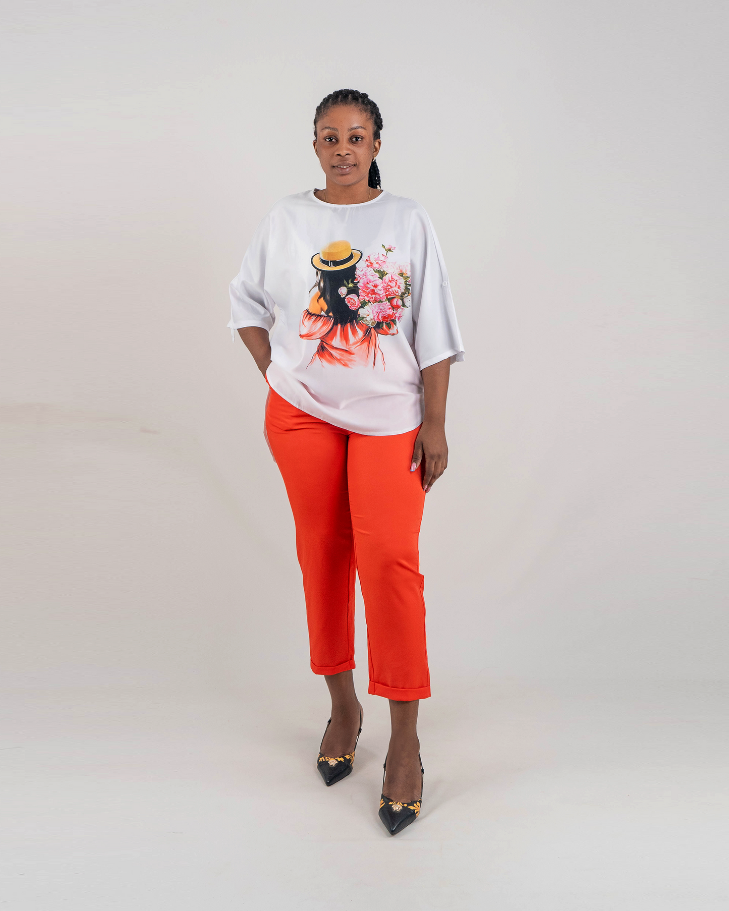 Fato de Calça com Blusa Estampada (TZ-2942)