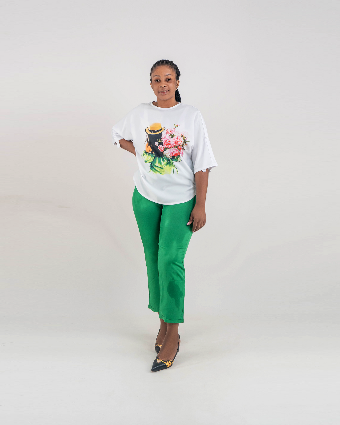 Fato de Calça com Blusa Estampada (TZ-2942)