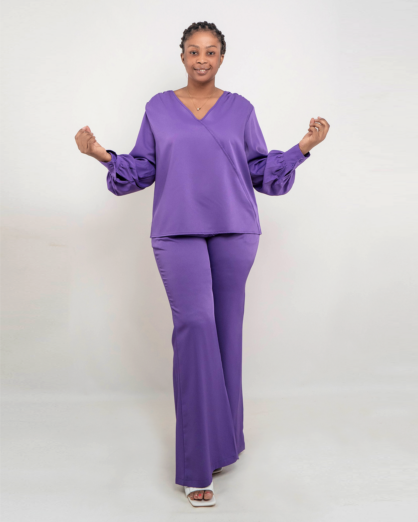 FATO DE PANTALONA COM BLUSA FINA (TZ-2991)