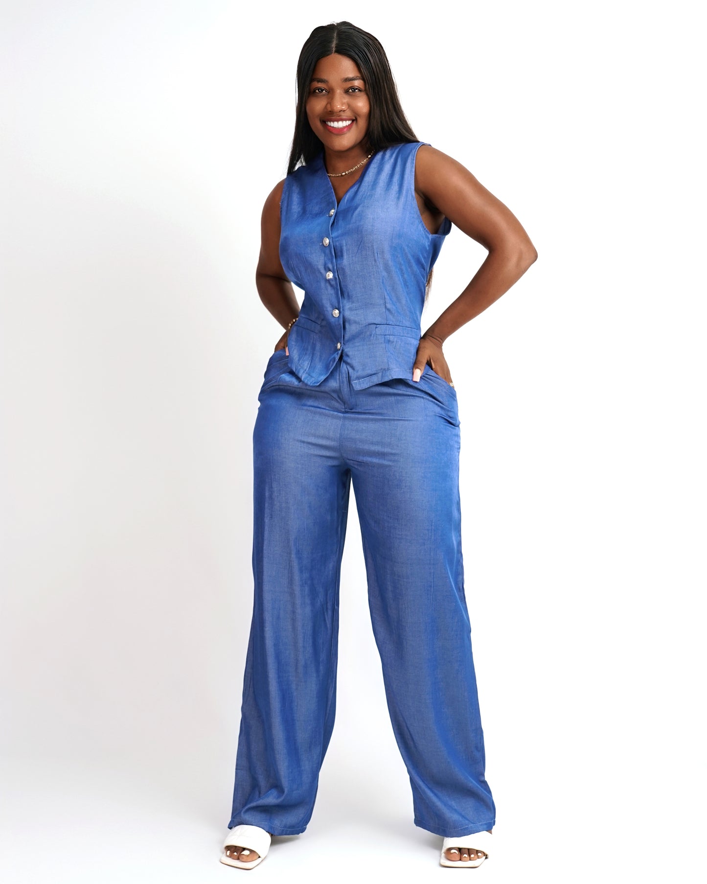 FATO DE PANTALONA COM COLETE (TZ-4097)