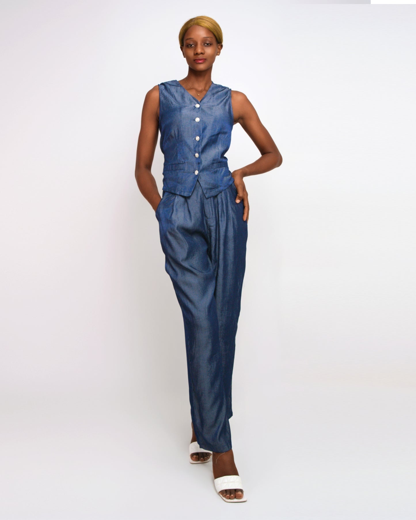 FATO DE PANTALONA COM COLETE (TZ-4097)