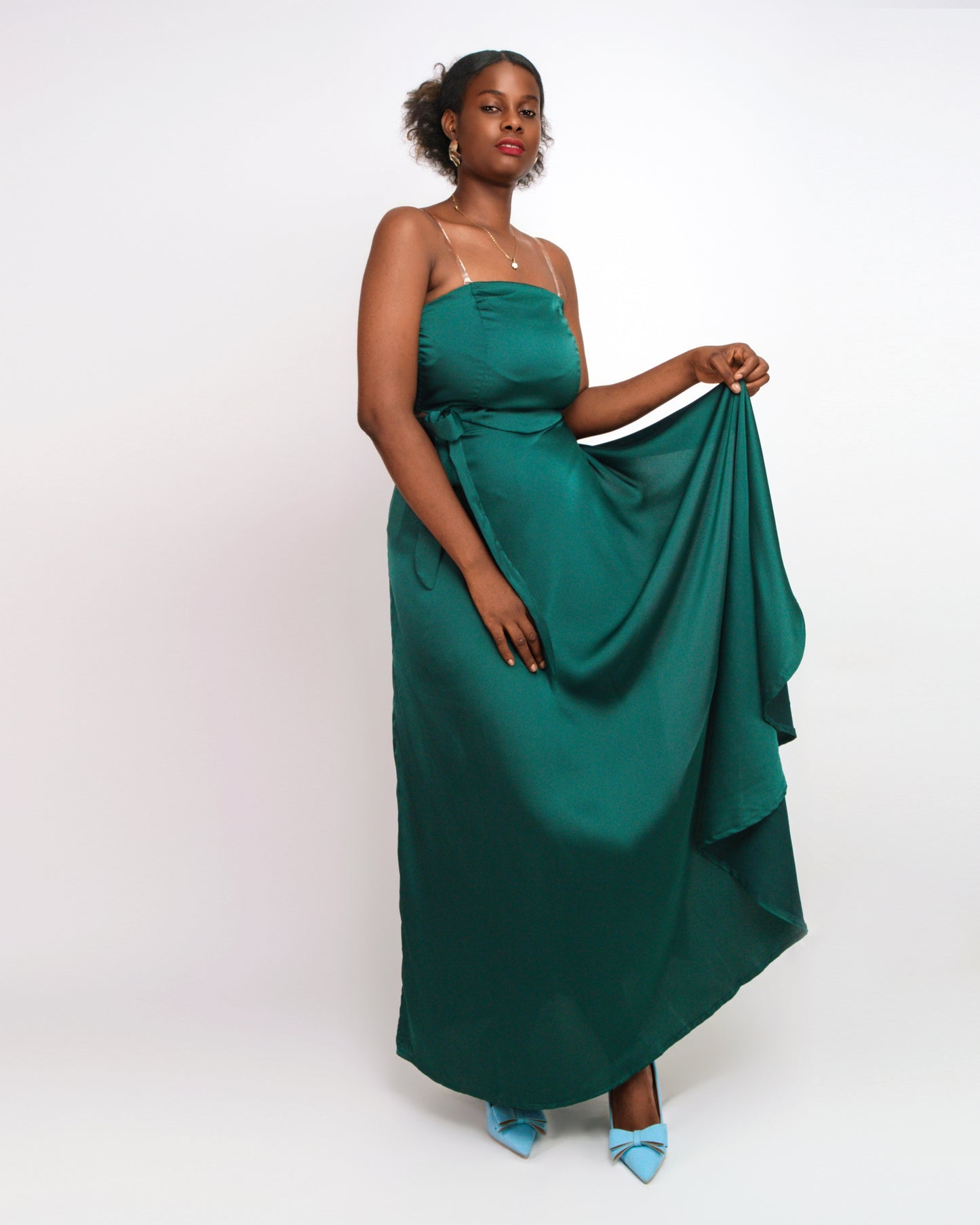 FATO DE SAIA COMPRIDA COM BLUZA CURTA (TZ-4147)