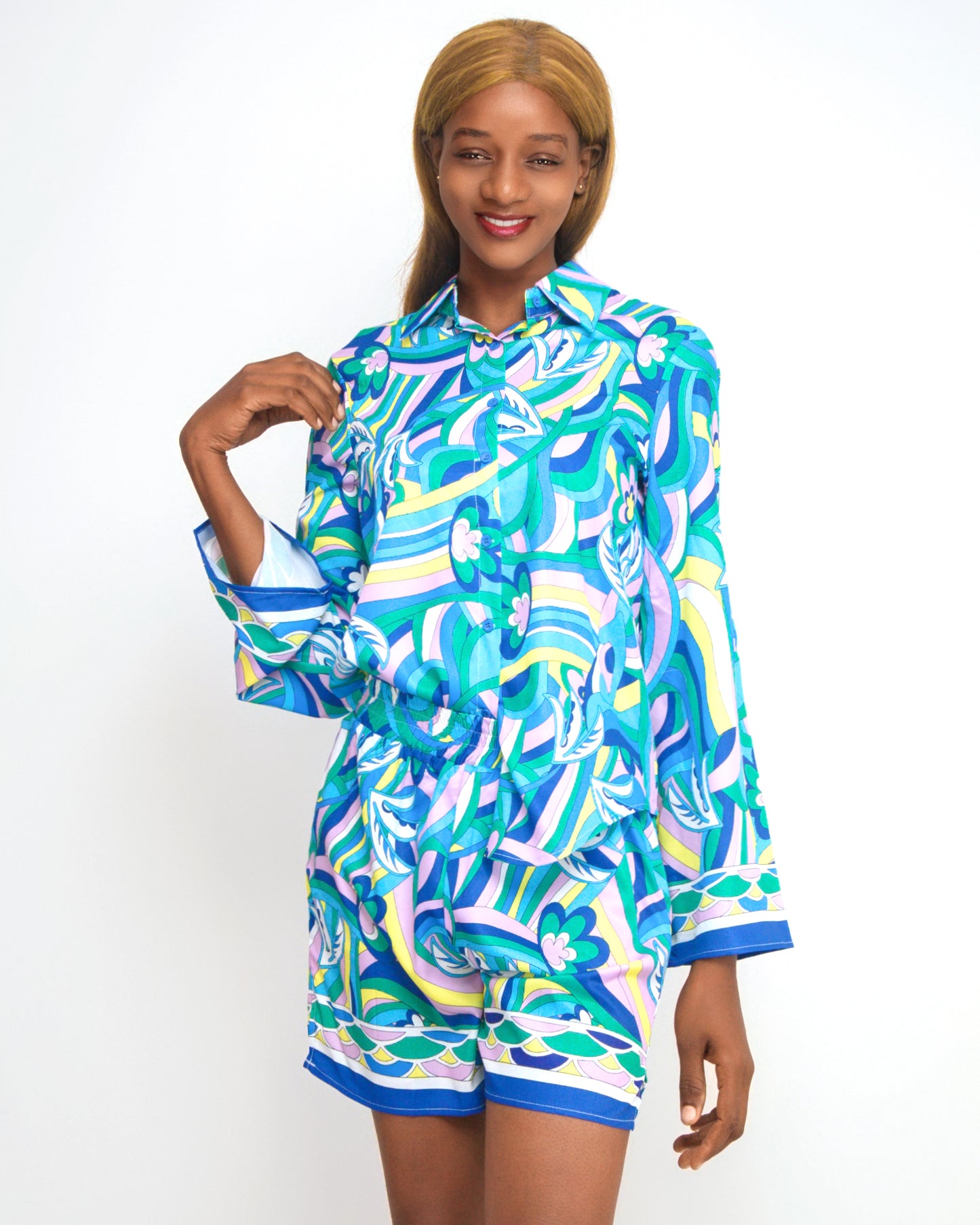FATO DE CALCÃO E CAMISA ESTAMPADA (TZ-3013)