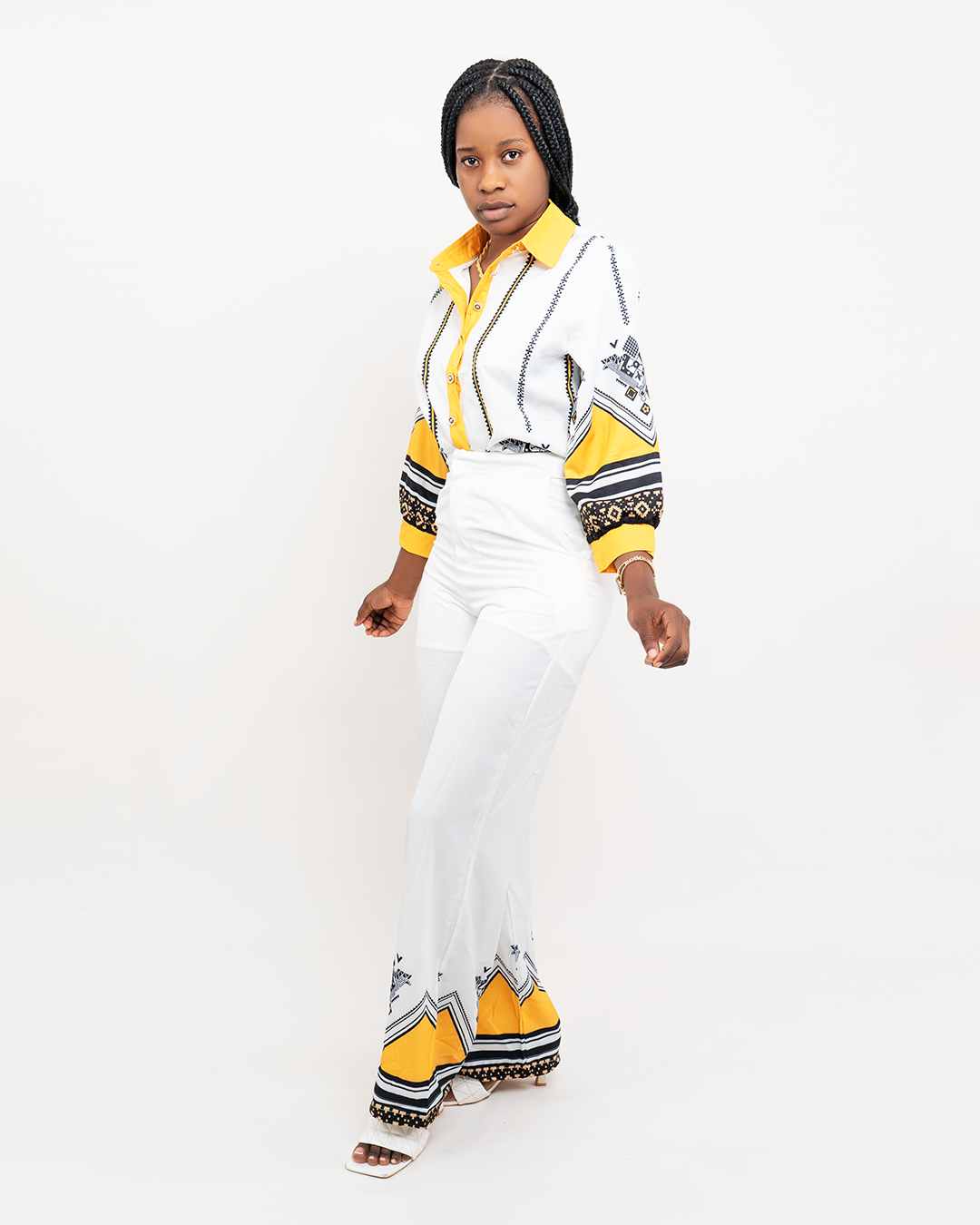 Fato de Pantalona com camisa estampa (TZ-2765)