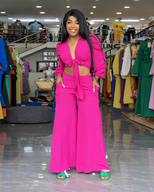 Fato de Pantalona e Blusa curto (TZ-2757)