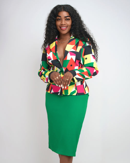 FATO SOCIAL DE SAIA E BLAIZE ESTAMPADO (B-6424)