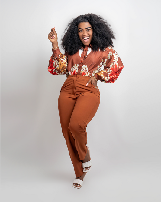 FATO DE PANTALONA COM BLUZA ESTAMPADA (TZ-2782)