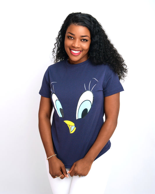 T-SHIRT FEMENINA COM  MODELO OLHOS DO PATINHO  (KK35053)