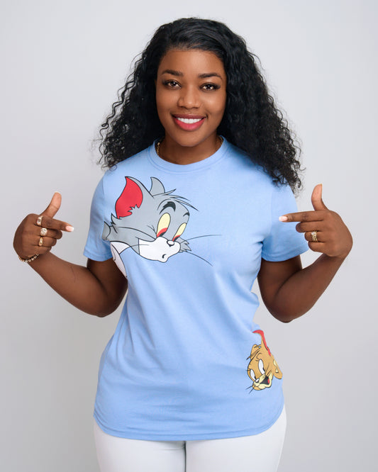 T-SHIRT FEMENINA COM MODELO TOM E JERRY   (KK35058)