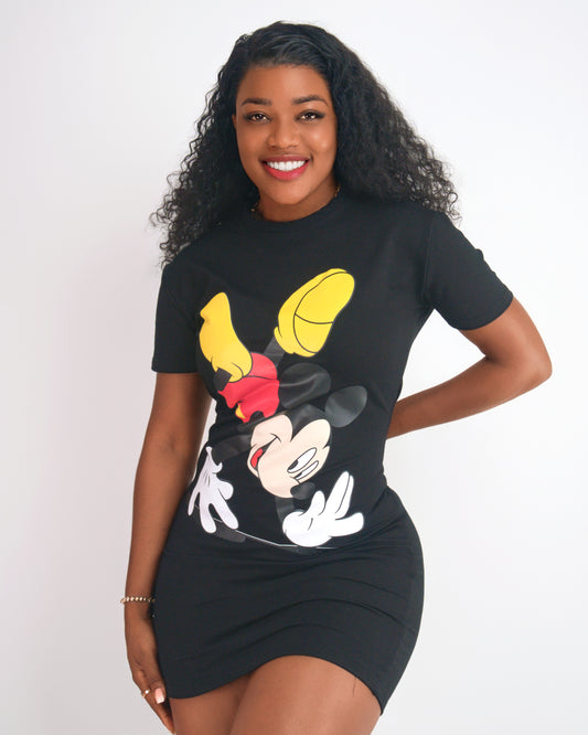 VESTIDO CURTO MODELO MICKEY MOUSE (KK35067)