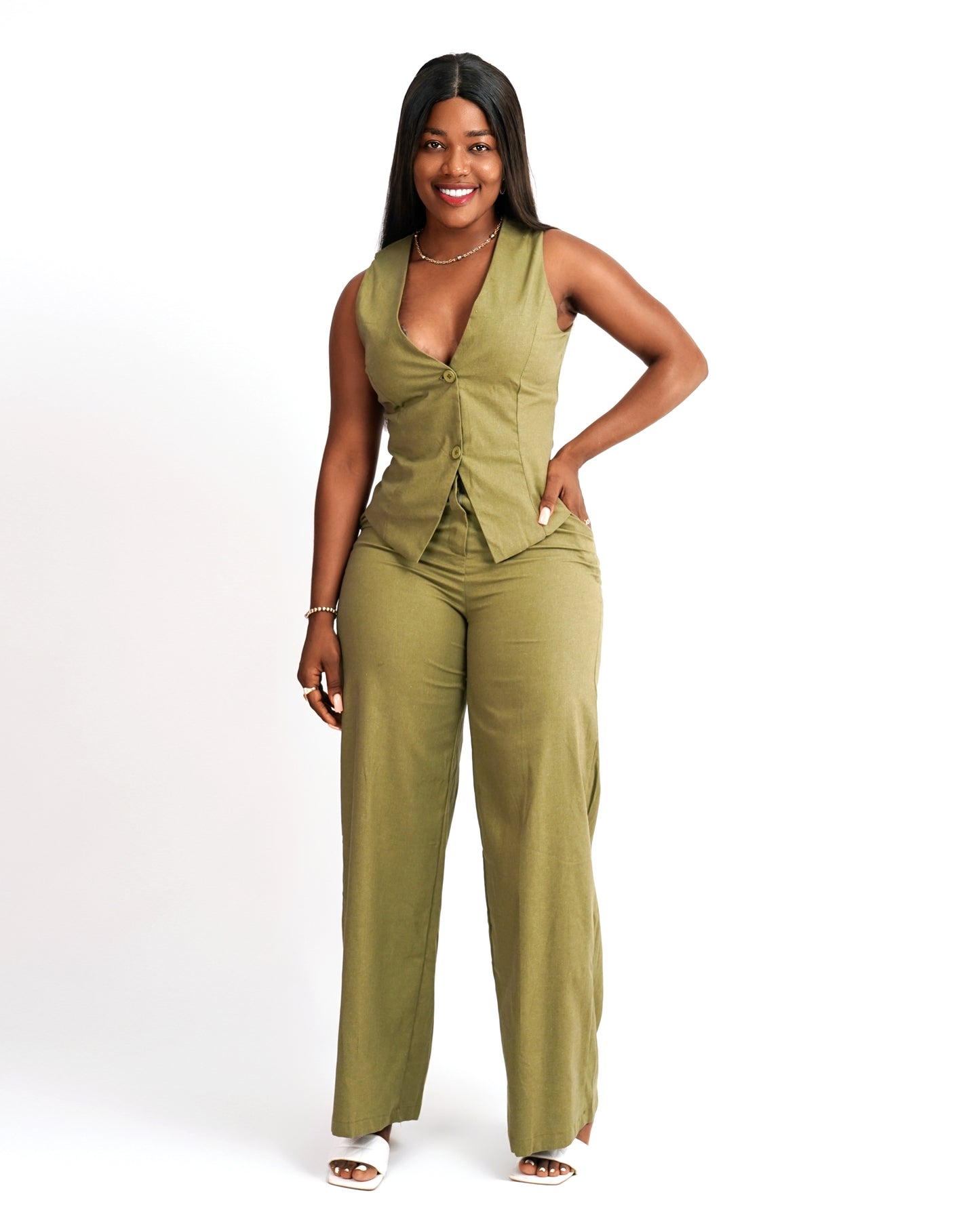 FATO DE PANTALONA COM COLETE (TZ-4066)