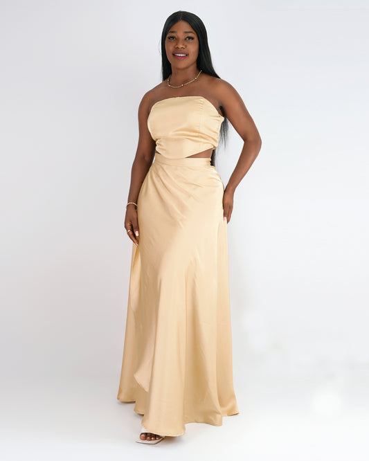 FATO DE SAIA COMPRIDA COM BLUZA CURTA (TZ-4147)