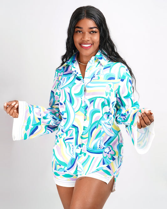 FATO DE CALCÃO E CAMISA  ESTAMPADA (TZ-3013)
